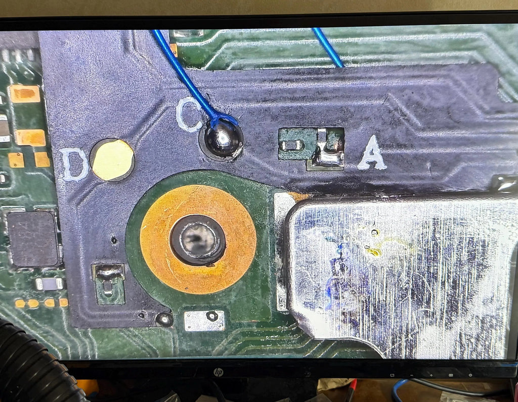Switch OLED Picofly RP2040 Chip Installation - Kamikaze method
