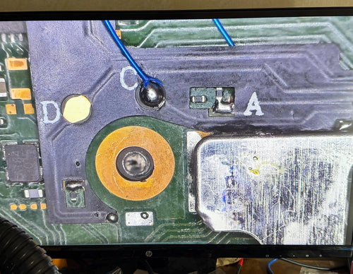 Switch OLED Picofly RP2040 Chip Installation - Kamikaze method
